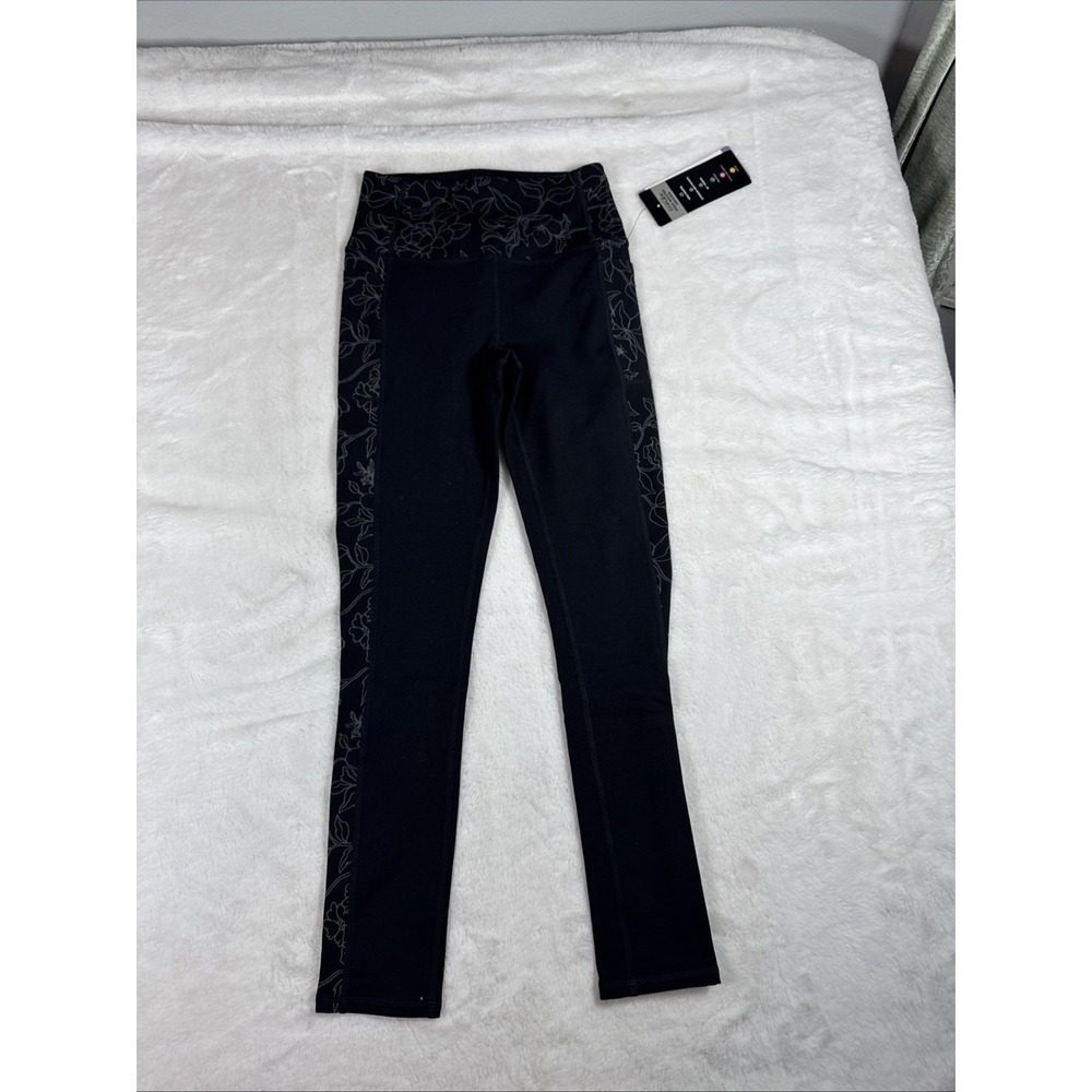 Skechers GOwalk GOFLEX High Waisted Leggings Black Floral Bloom XS 1508338
